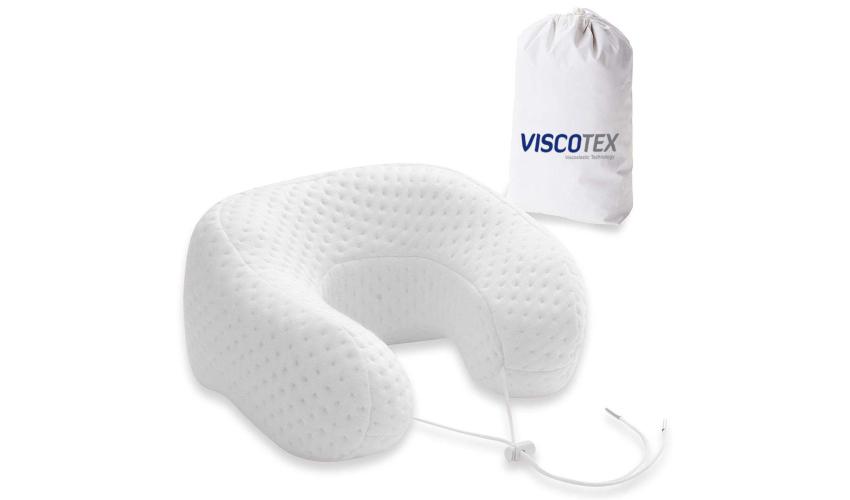 Visco Neck Pillow 30x28x12cm White